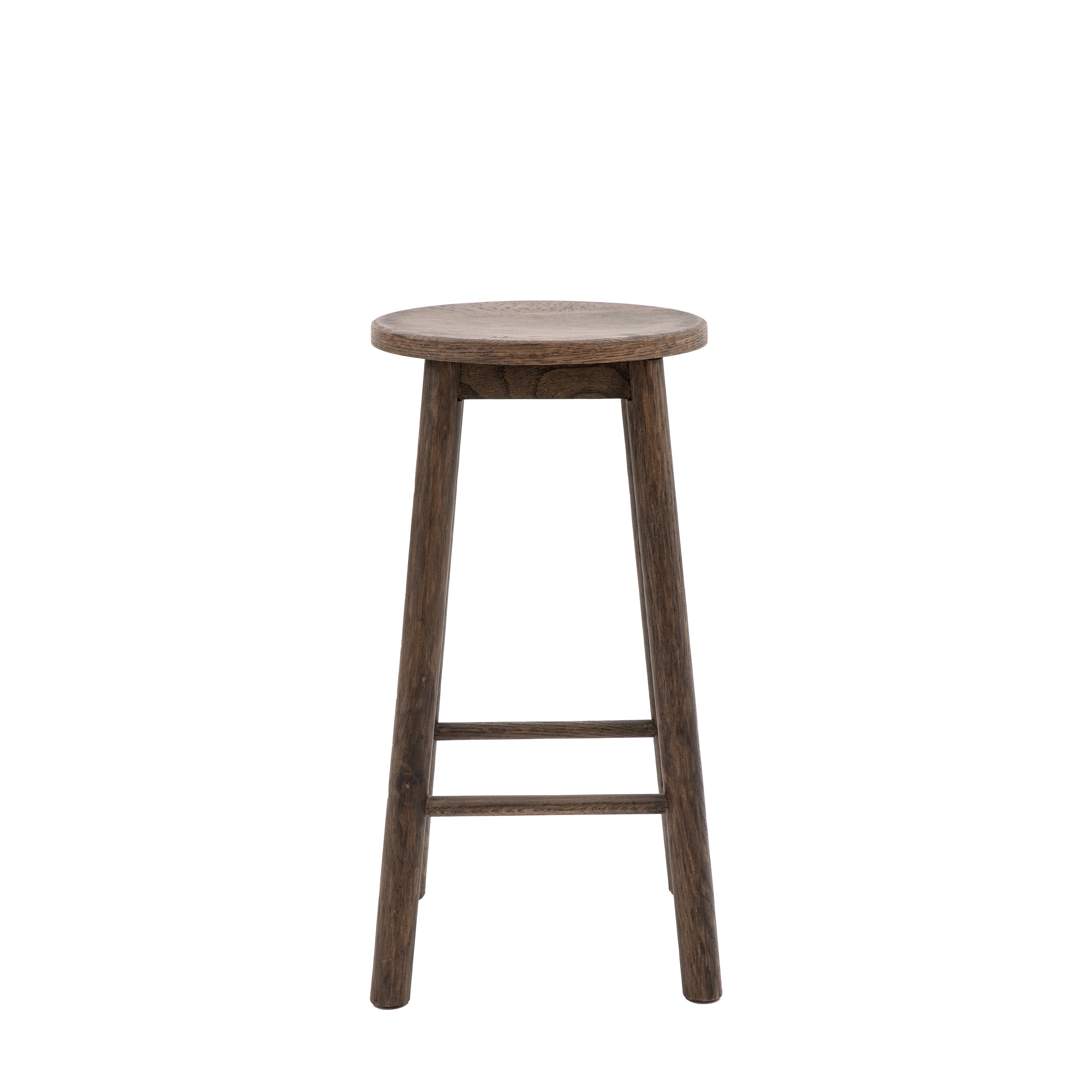 Laceby Smoked Oak Wood Bar Stool